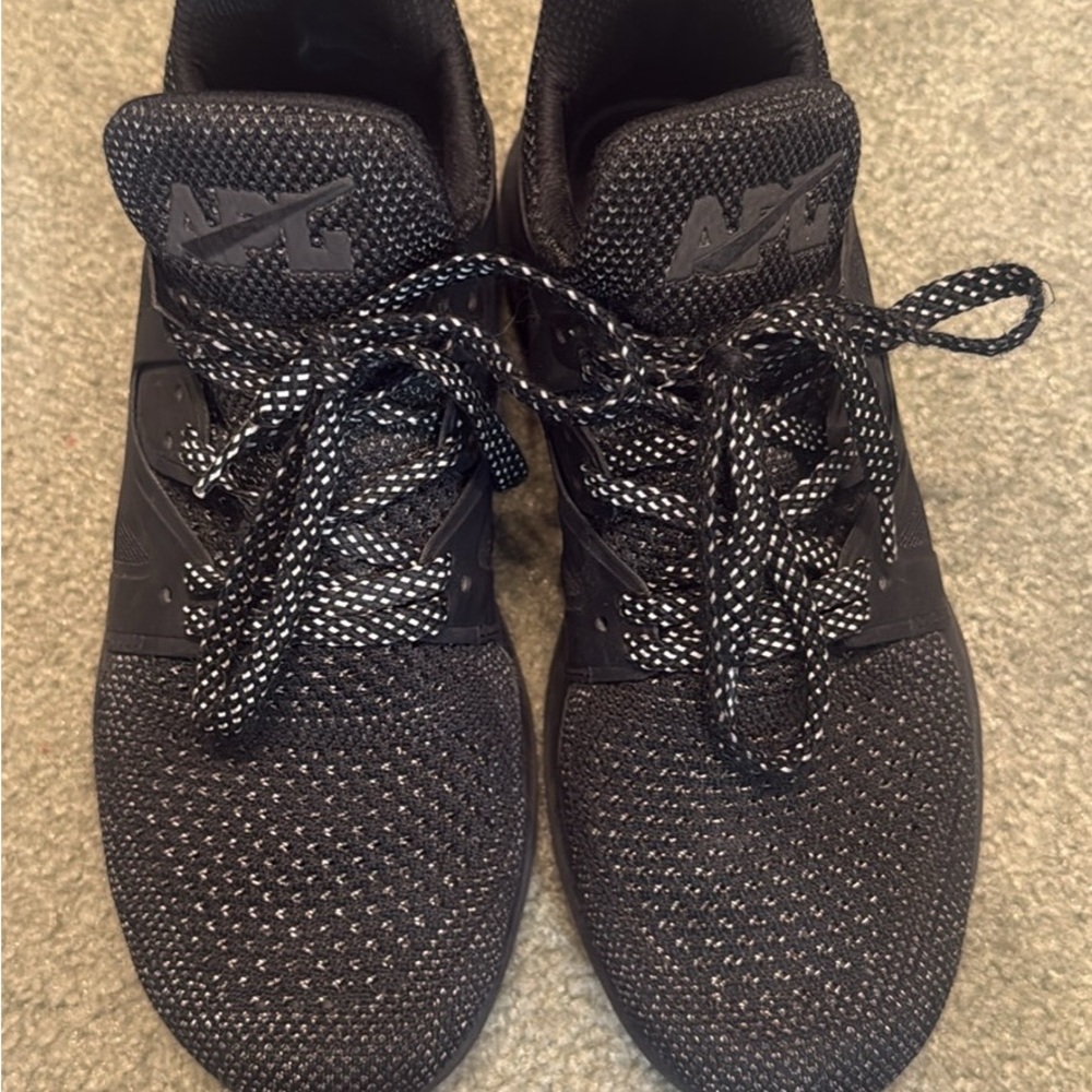 APL women’s Black Athletic Sneakers with Reflective Speckle Laces